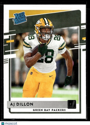 2020 DONRUSS RATED ROOKIE AJ DILLON PACKERS