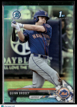 2017 BOWMAN CHROME SKY BLUE /399 1ST PROSPECT QUINN BRODEY METS