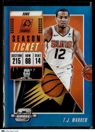 2018-19 CONTENDERS OPTIC BLUE SEASON TICKET /99 TJ WARREN SUNS