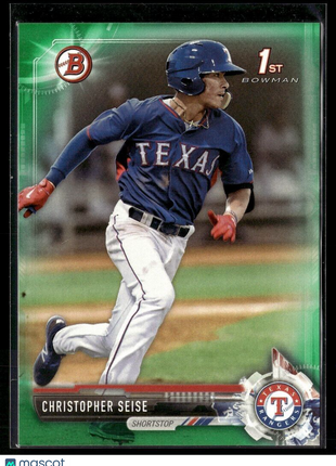 2017 BOWMAN GREEN /99 1ST PROSPECT CHRISTOPHER SEISE RANGERS