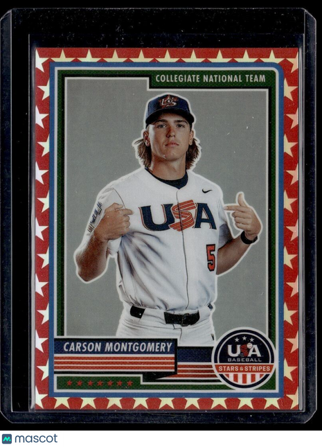 2023 STARS STRIPES RED STARS COL NAT TEAM /149 CARSON MONTGOMERY
