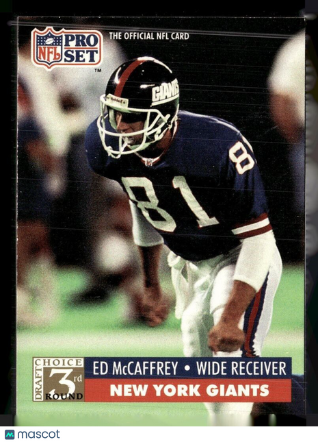 1991 PRO SET ROOKIE ED MCCAFFREY GIANTS