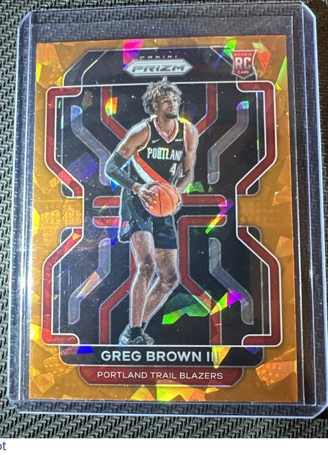 2021-22 prizm orange ice Greg Brown Iii