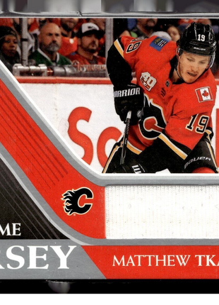 2020-21 UPPER DECK UD GAME JERSEY RELIC MATTHEW TKACHUK FLAMES