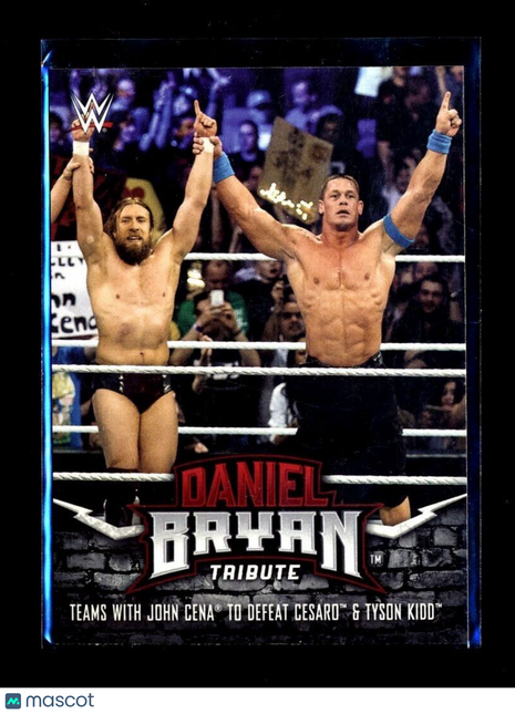 2017 TOPPS WWE DANIEL BRYAN TRIBUTE 38 OF 40 DANIEL BRYAN JOHN CENA