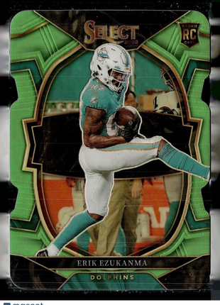 2022 SELECT LIME GREEN DIE CUT CONCOURSE ROOKIE ERIK EZUKANMA DOLPHINS