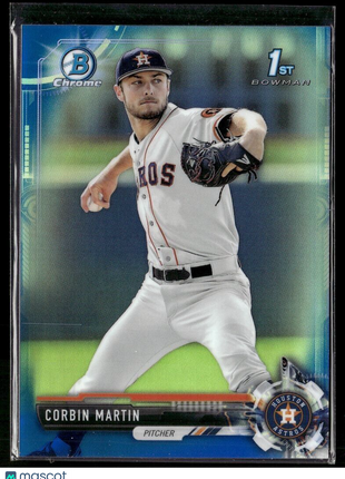 2017 BOWMAN CHROME BLUE /150 1ST PROSPECT CORBIN MARTIN ASTROS