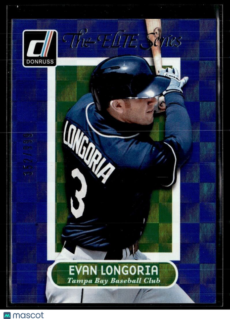 2014 DONRUSS ELITE SERIES /999 EVAN LONGORIA RAYS