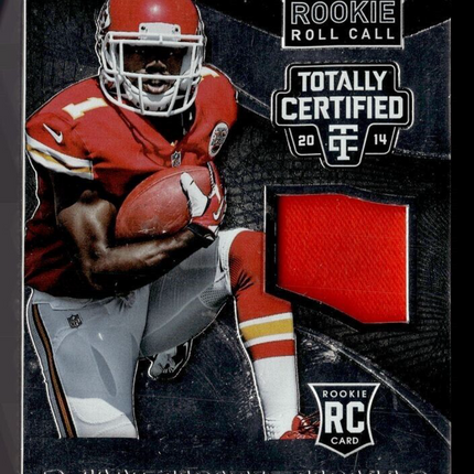 2014 TOTALLY CERTIFIED ROOKIE ROLL CALL JERSEY RELIC DE'ANTHONY THOMAS CHIEFS