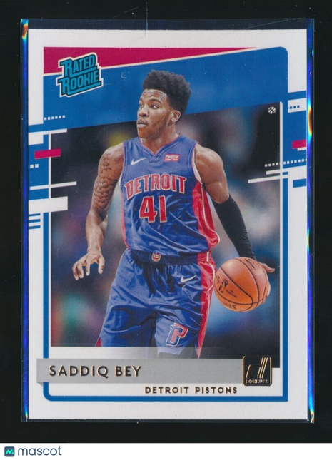 2020-21 DONRUSS RATED ROOKIE SADDIQ BEY PISTONS