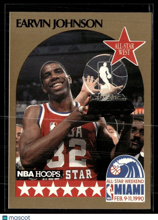 1990-91 NBA HOOPS ALL STAR EARVIN MAGIC JOHNSON LAKERS