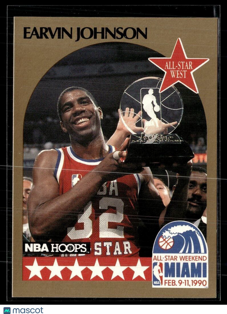 1990-91 NBA HOOPS ALL STAR EARVIN MAGIC JOHNSON LAKERS