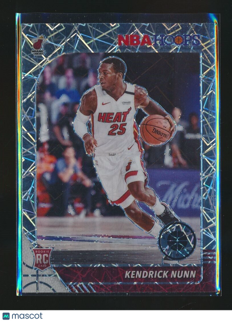 2019-20 NBA HOOPS PREMIUM STOCK SILVER VELOCITYROOKIE KENDRICK NUNN HEAT