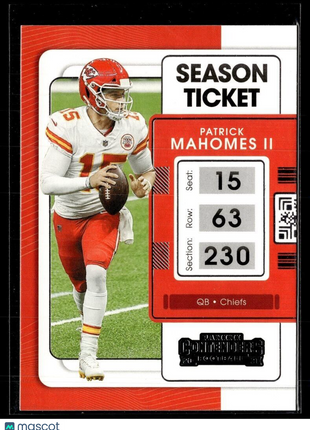 2021 CONTENDERS SEASON TICKET PATRICK MAHOMES II CHIEFS