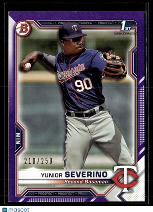 2021 BOWMAN PURPLE /250 1ST PROSPECT YUNIOR SEVERINO TWINS