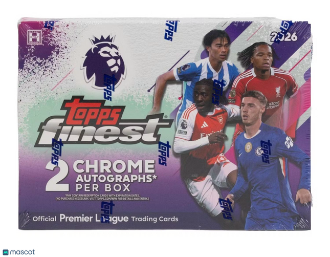 SOCCER 2025-26 Topps Finest Premier League EPL Soccer Hobby Box