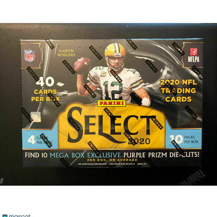 NFL 2020 Panini Select Football Mega Box - Purple Prizm Die Cuts