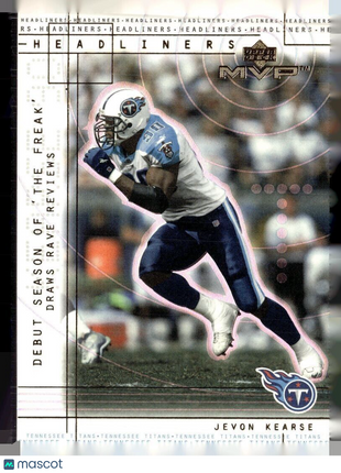 2000 UD MVP HEADLINERS JEVON KEARSE TITANS