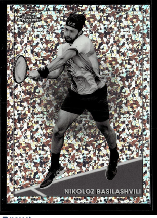 2021 TOPPS CHROME TENNIS BLACK WHITE MINI DIAMONDS 4 Nikoloz Basilashvili