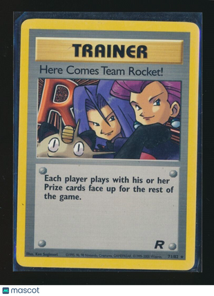 1995 POKEMON 1ST EDITION TRAINER 71/82 HERE COMES TEAM ROCKET