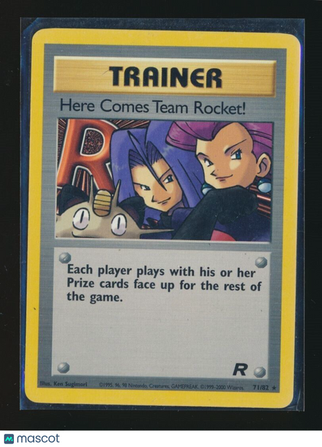 1995 POKEMON 1ST EDITION TRAINER 71/82 HERE COMES TEAM ROCKET