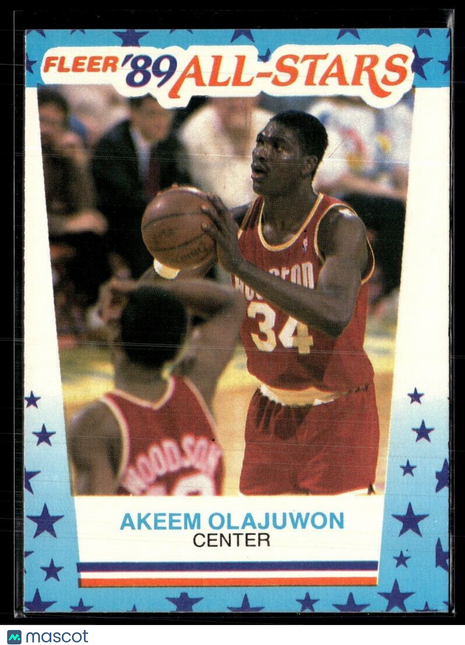 1989-90 FLEER ALL STARS AKEEM OLAJUWON ROCKETS