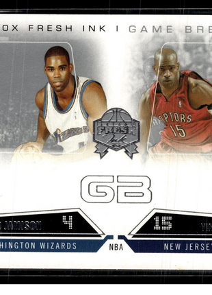 2004-05 SKYBOX FRESH INK GAME BREAKERS ANTAWN JAMISON VINCE CARTER