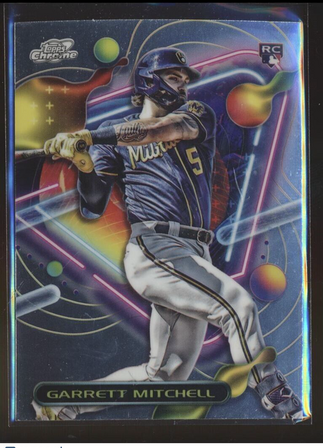 2023 TOPPS SONIC CHROME 154 Garrett Mitchell - Milwaukee Brewers RC