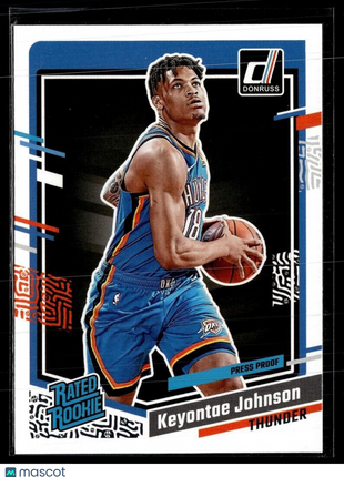 2023-24 DONRUSS PRESS PROOF RATED ROOKIE 237 Keyontae Johnson Oklahoma Thunder