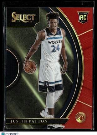 2017-18 SELECT BURGANDY ROOKIE CONCOURSE /199 JUSTIN PATTON TWOLVES