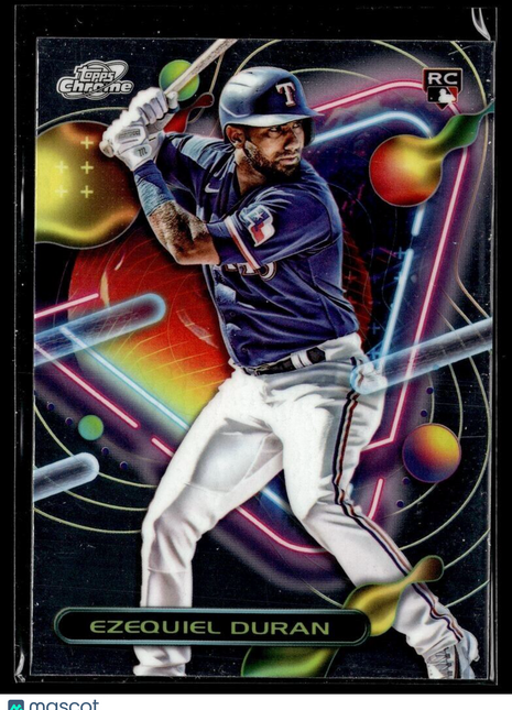 2023 TOPPS COSMIC CHROME 102 Ezequiel Duran - Texas Rangers RC