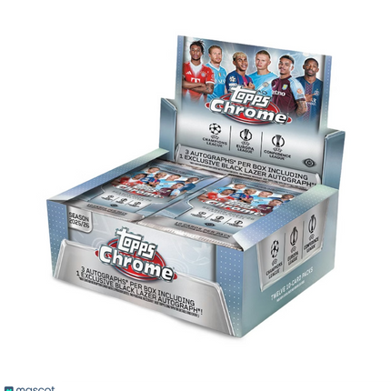 SOCCER Topps 2025-26 Chrome UEFA Club Competitions Hobby Jumbo Box
