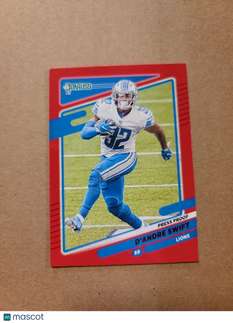 2021 D'andre Swift Donruss Red Press Proof #171 Lions