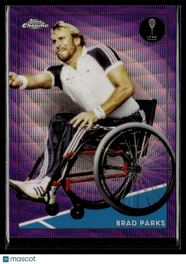 2021 TOPPS CHROME TENNIS PURPLE WAVE /199 86 Brad Parks