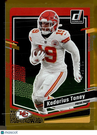 2023 DONRUSS GOLD PRESS PROOF /50 145 Kadarius Toney - Kansas City Chiefs