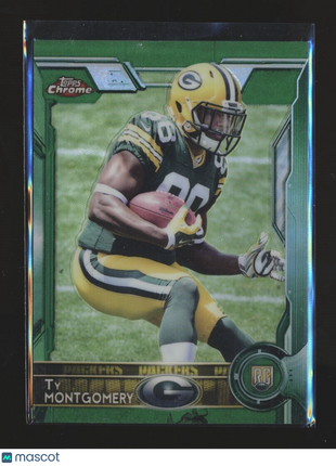 2015 TOPPS CHROME GREEN ROOKIE TY MONTGOMERY PACKERS