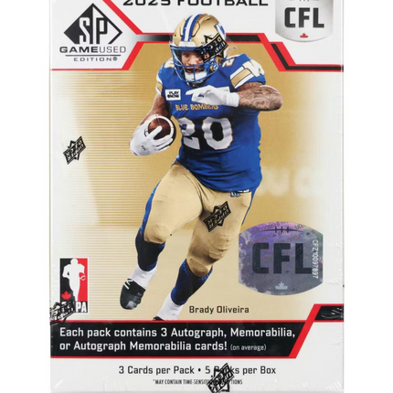 CFL 2025 Upper Deck SP Game Used CFL Football Hobby Box