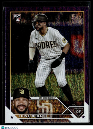 2023 TOPPS PURPLE FOIL /799 ROOKIE LUIS LIBERATO PADRES