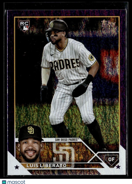 2023 TOPPS PURPLE FOIL /799 ROOKIE LUIS LIBERATO PADRES