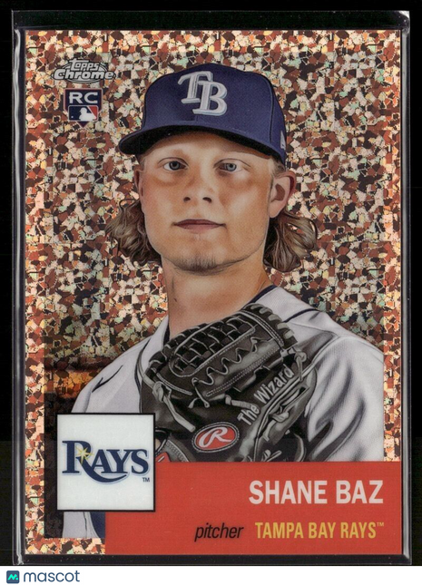 2022 TOPPS CHROME PLAT ANN ROSE GOLD /75 SPARKLE 231 Shane Baz Tampa Bay Rays RC