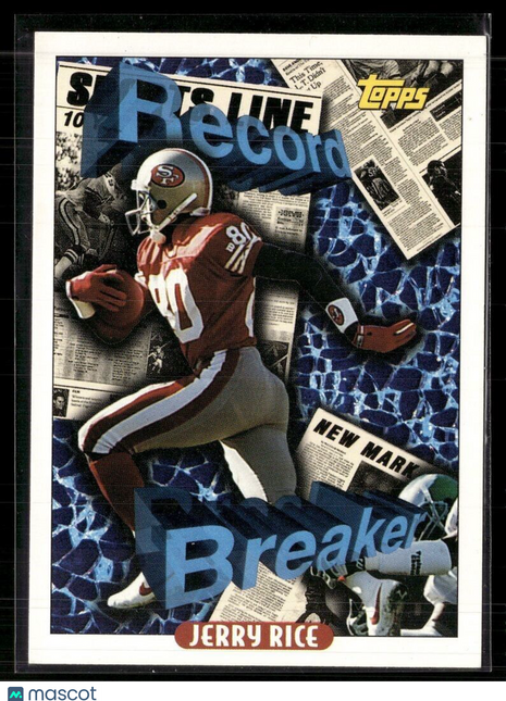 1993 TOPPS RECORD BREAKER JERRY RICE 49ERS