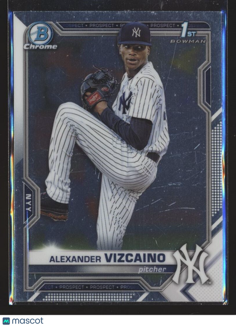 2021 BOWMAN CHROME 1ST PROSPECT ALEXANDER VIZCAINO YANKEES