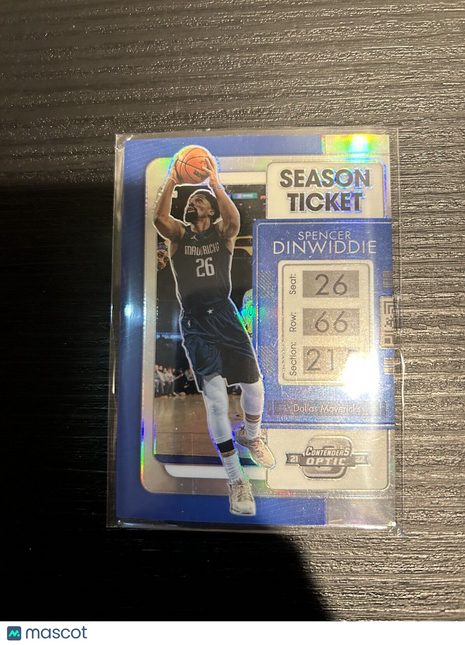 SPENCER DINWIDDIE 2021 Contenders Optic #87 SEASON TICKET Holo