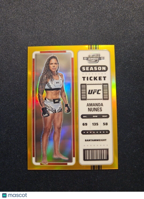 2023 Amanda Nunes Optic Contenders Season Ticket Gold /10 #363 Ufc