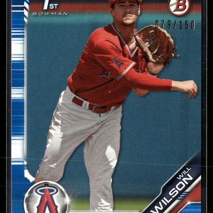 2019 BOWMAN BLUE /150 1ST PROSPECT WILL WILSON ANGELS