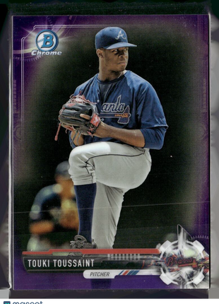 2017 BOWMAN CHROME PURPLE /250 TOUKI TOUSSAINT BRAVES