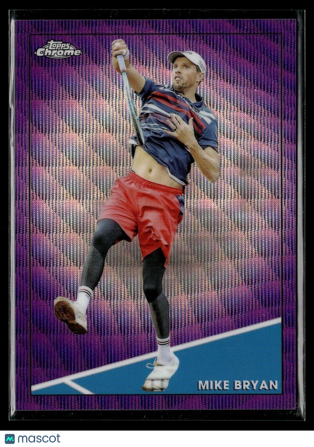 2021 TOPPS CHROME TENNIS PURPLE WAVE /199 73 Mike Bryan
