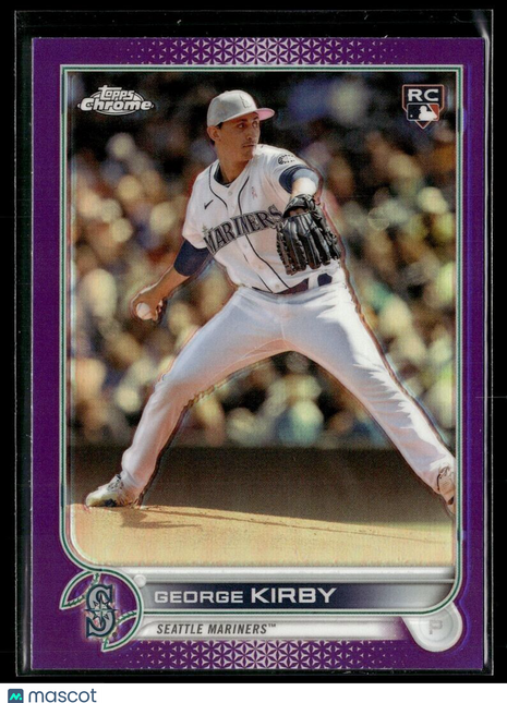 2022 TOPPS CHROME PURPLE UPDATE ROOKIE GEORGE KIRBY MARINERS