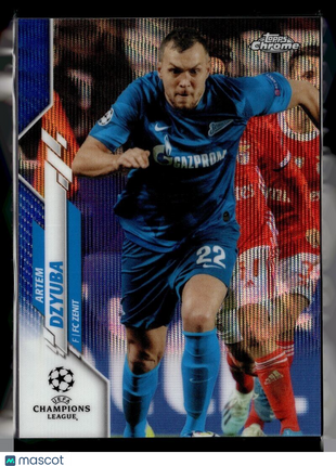 2019-20 TOPPS CHROME CL BLUE WAVE /75 ARTEM DZYUBA FC ZENIT