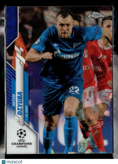 2019-20 TOPPS CHROME CL BLUE WAVE /75 ARTEM DZYUBA FC ZENIT